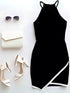 Elchic Halter Neck Black Bodycon Mini Dress