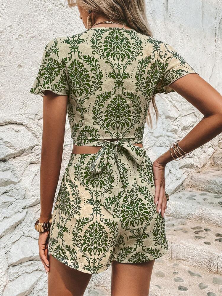 Bohemian Moon Shorts - Green main image 0