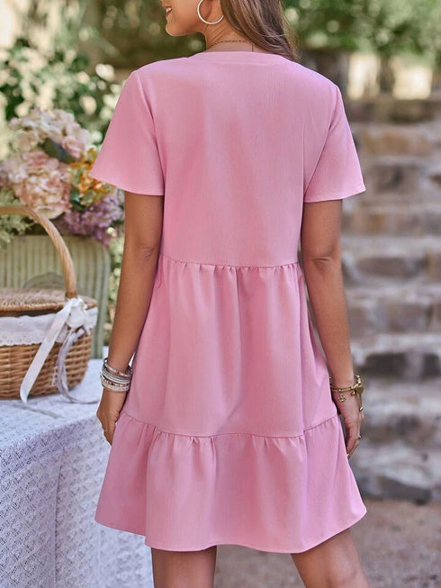 Elchic Blush Charm Ruffle Hem Dress