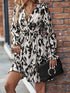 Elchic Allover Print Flounce Sleeve Mini Dress