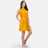 Yellow A-line flared Dress