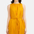 Yellow A-line flared Dress